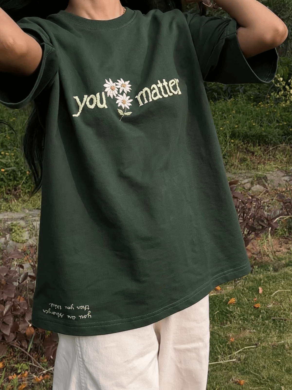 You Matter - Embroidered Oversized T-Shirt