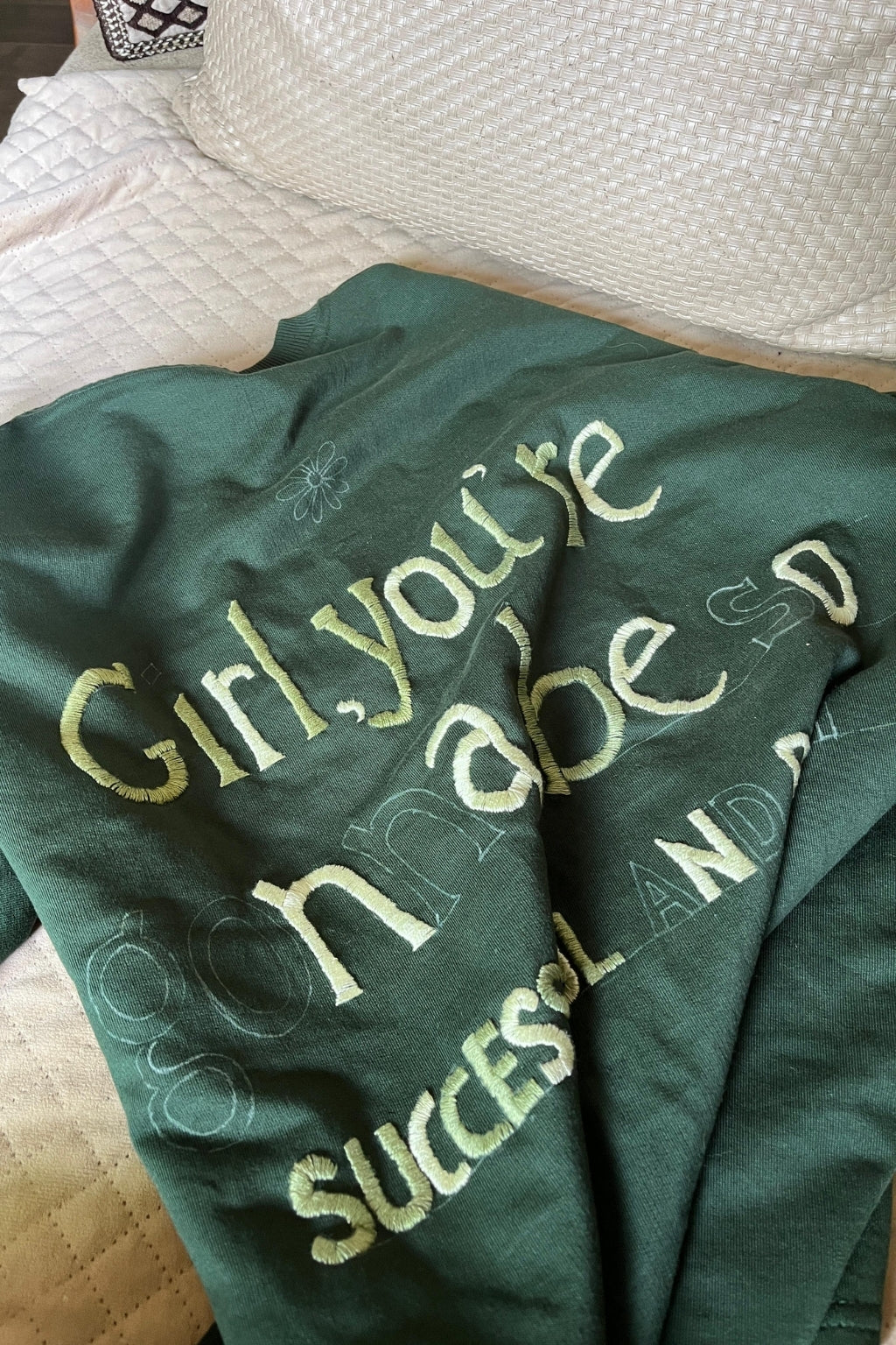 Girl You'll Gonna Be So Success And Rich - Embroidered Oversized T-Shirt