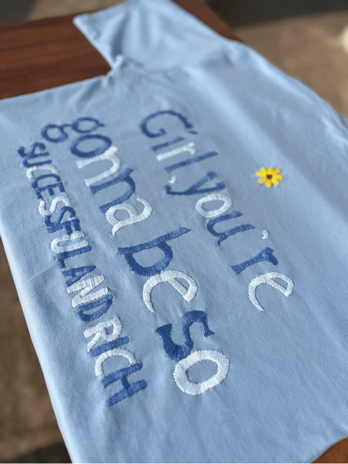 Girl, You're Gonna Be So Successful and Rich - Embroidered Oversized T-Shirt