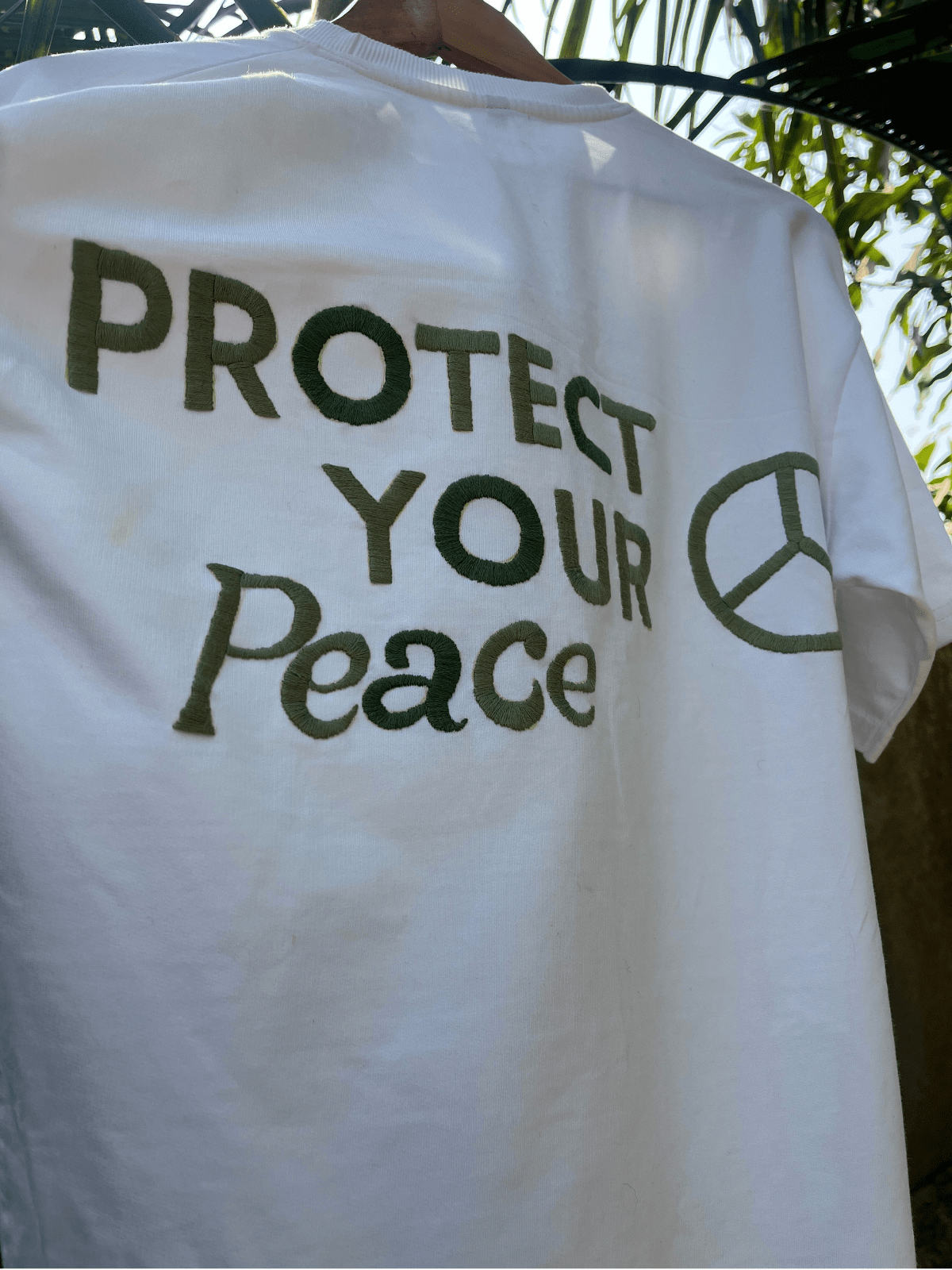 Protect your peace - Embroidered Oversized T-Shirt
