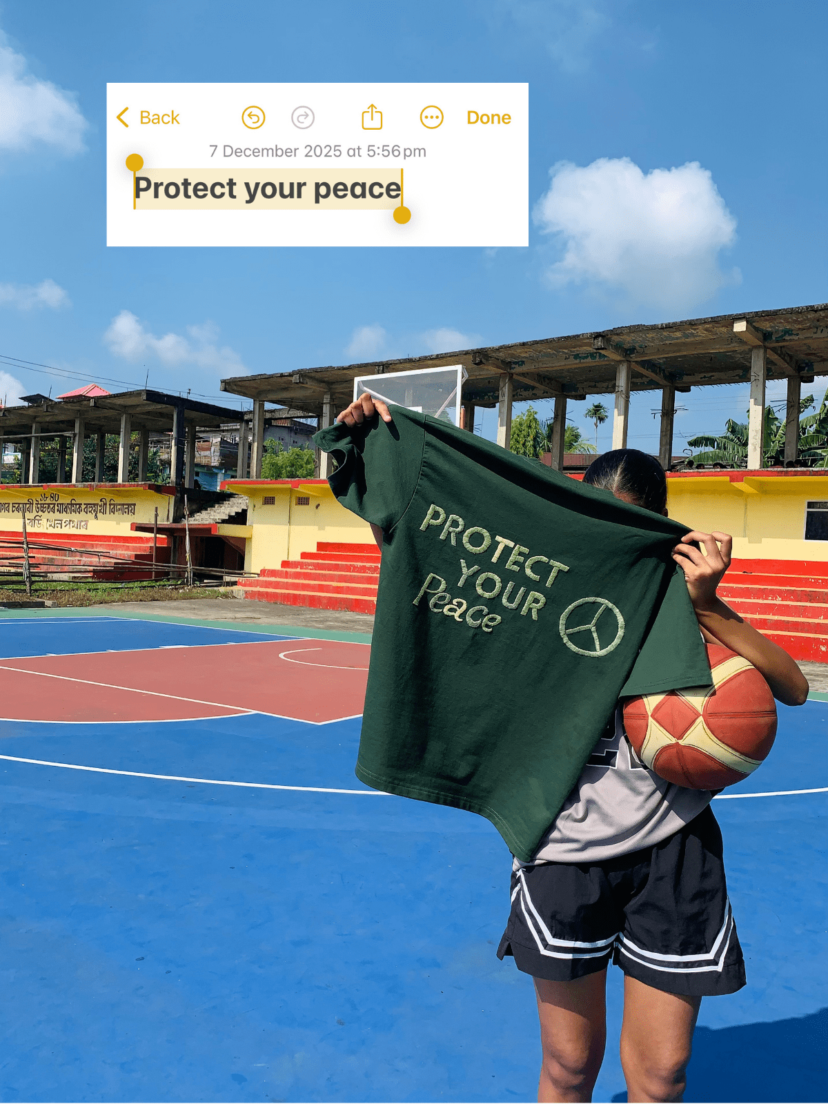 Protect your peace - Embroidered Oversized T-Shirt