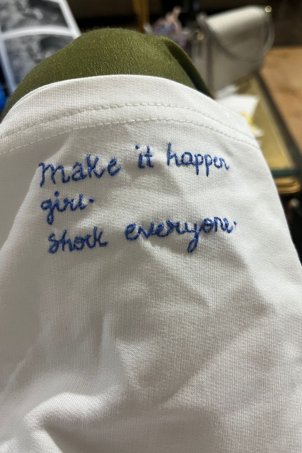 What if it all works out - Embroidered Oversized T-Shirt