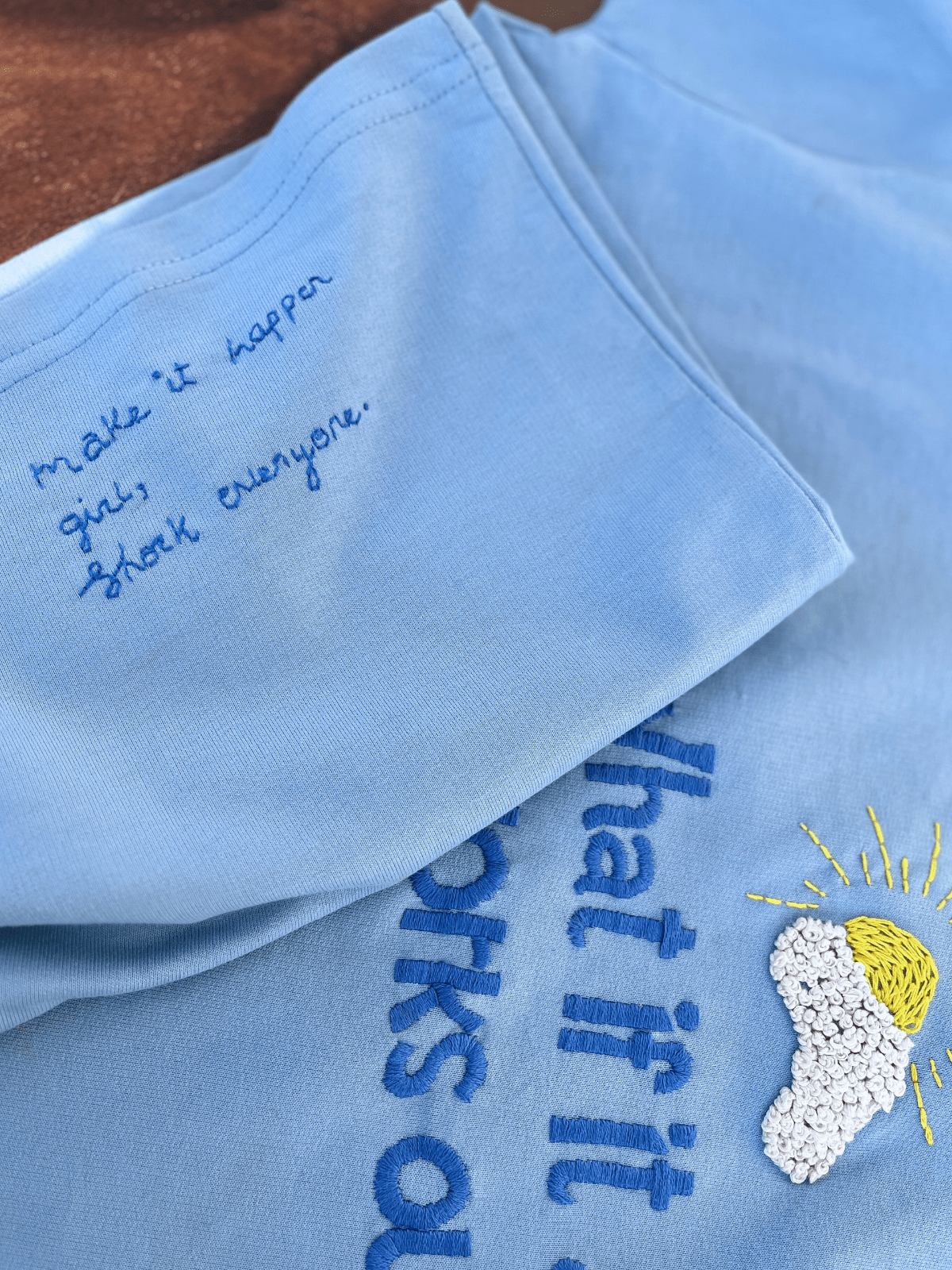 What's the best that could happen - Embroidered Oversized T-Shirt