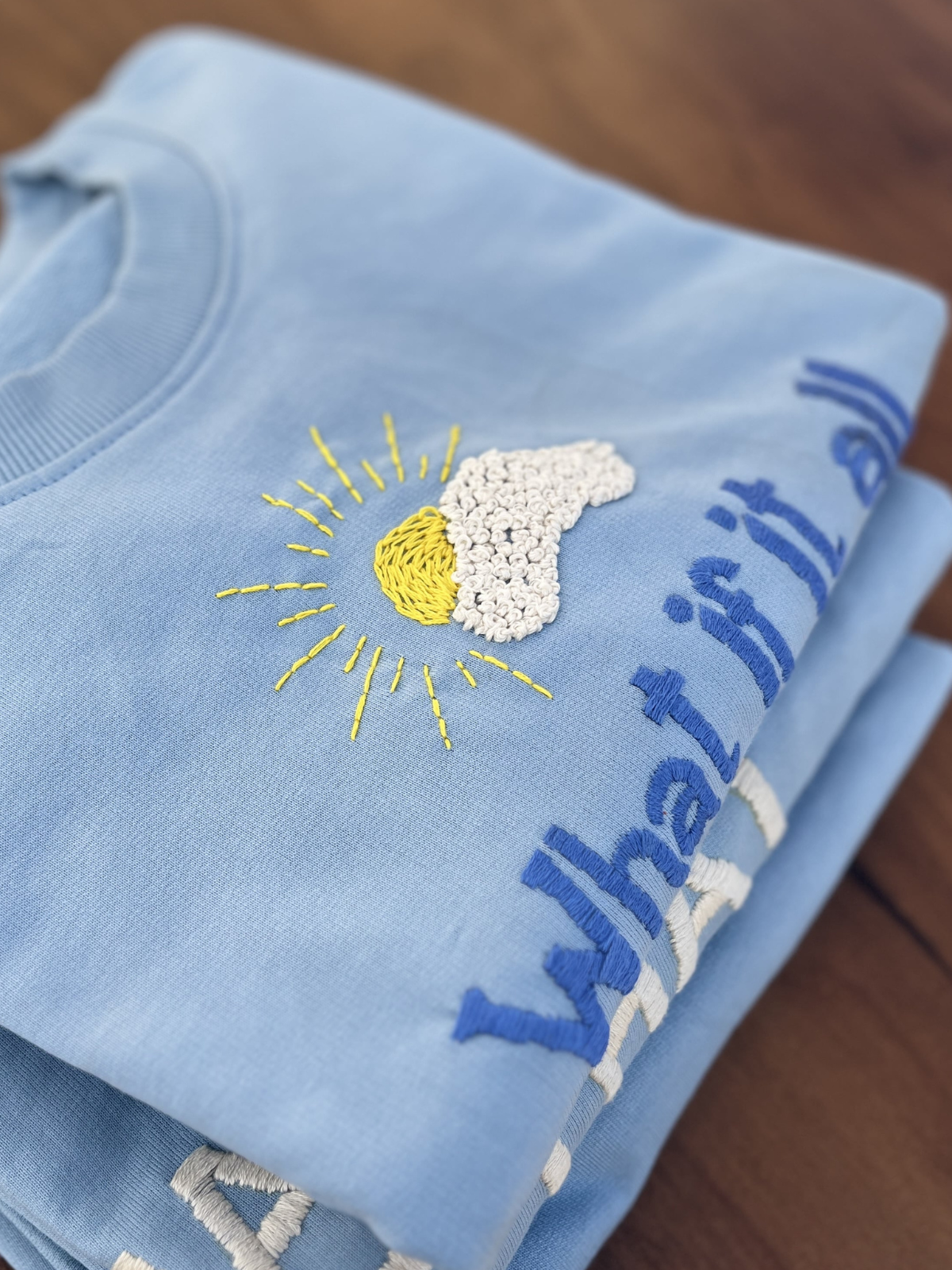 What if it all works out - Embroidered Oversized T-Shirt