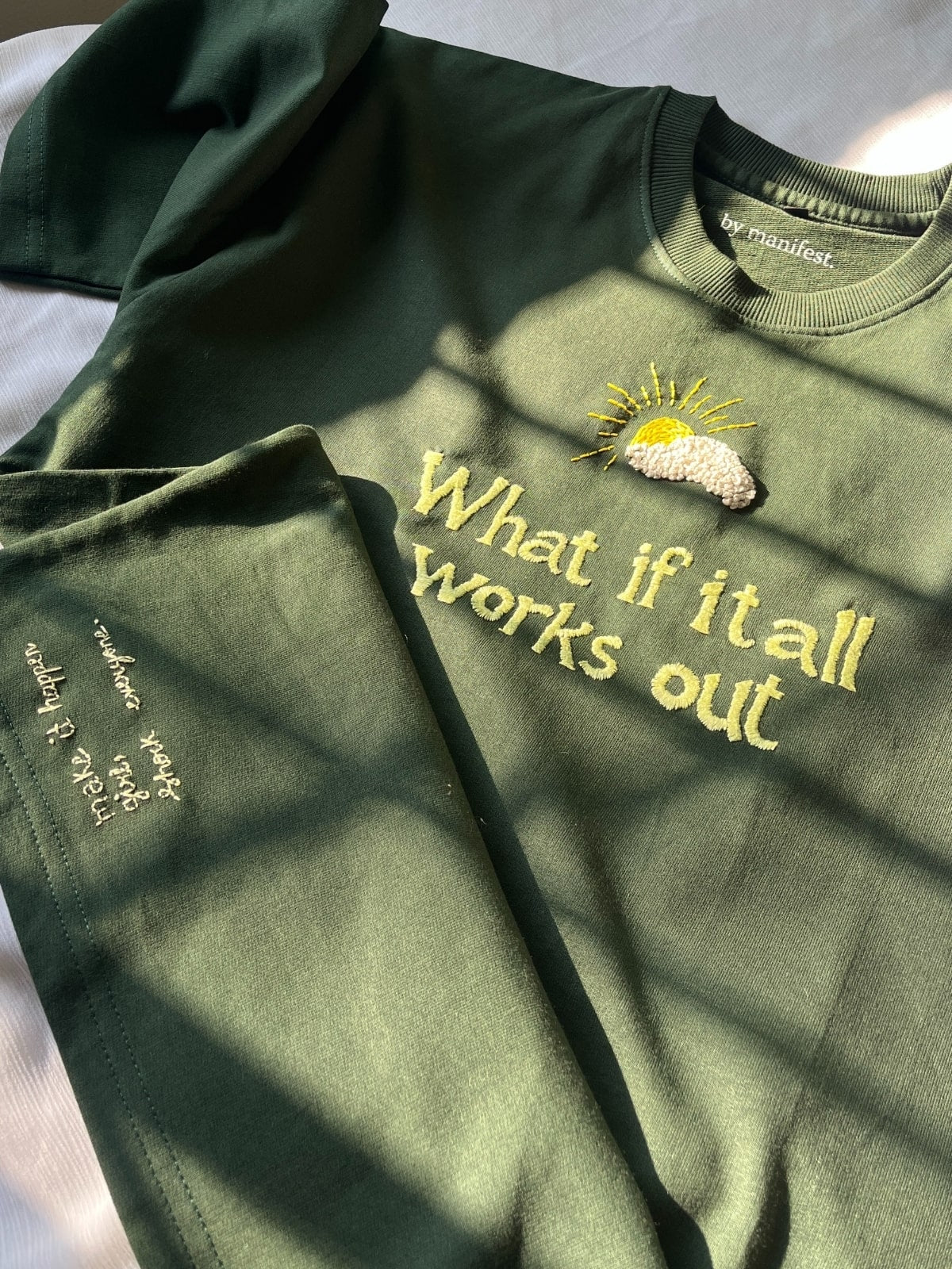 What if it all works out - Embroidered Oversized T-Shirt
