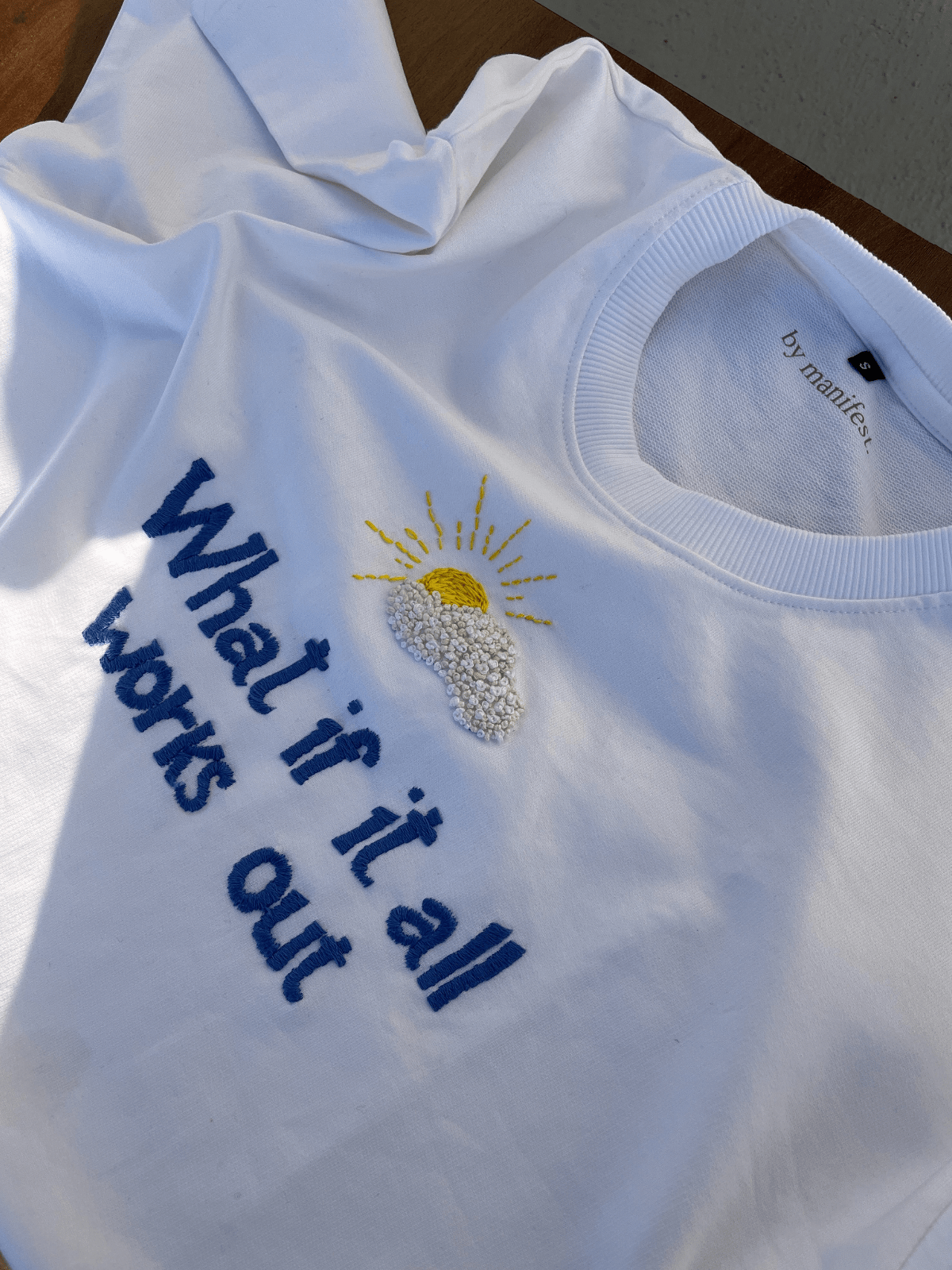 What if it all works out - Embroidered Oversized T-Shirt