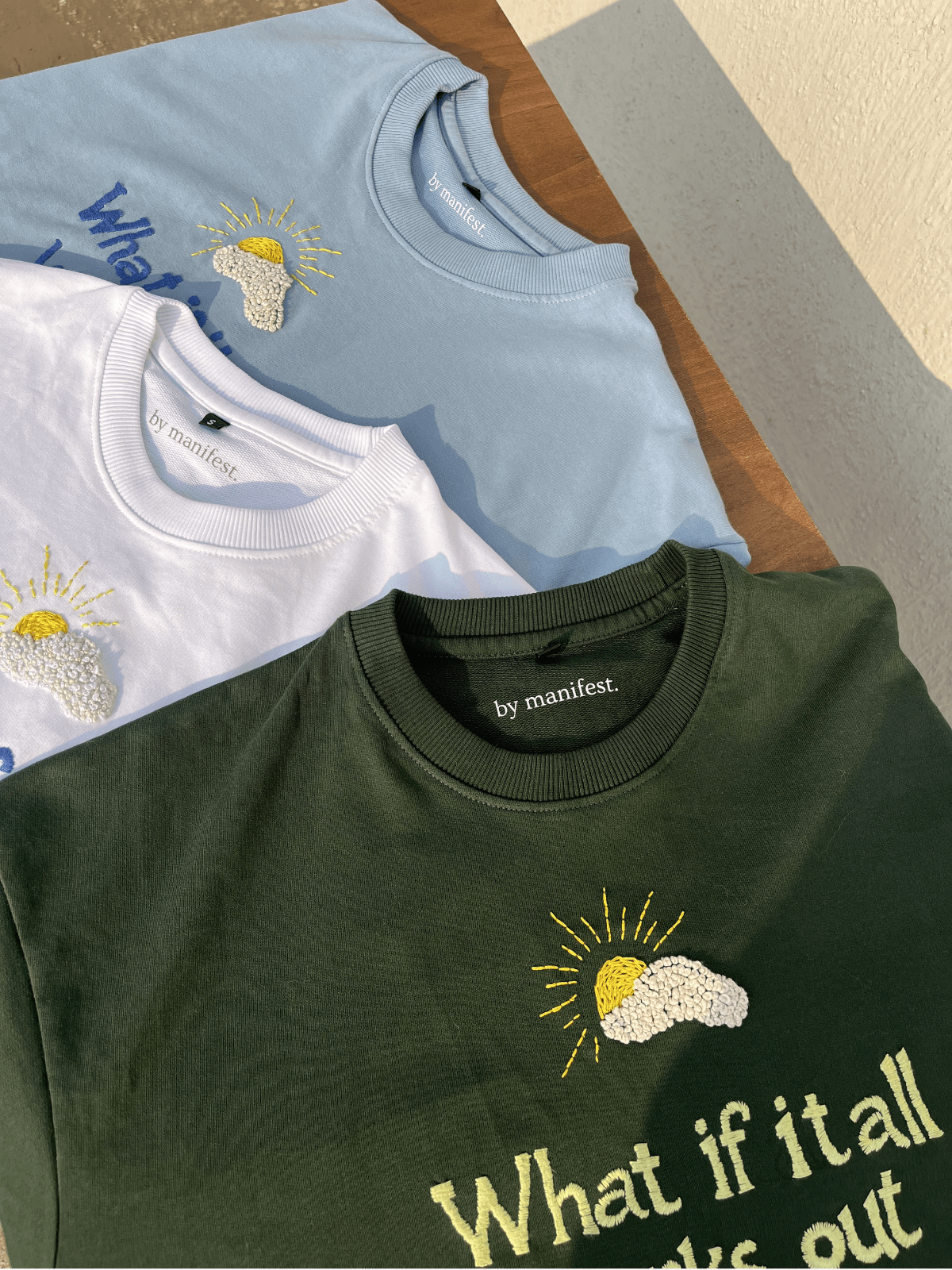 What if it all works out - Embroidered Oversized T-Shirt