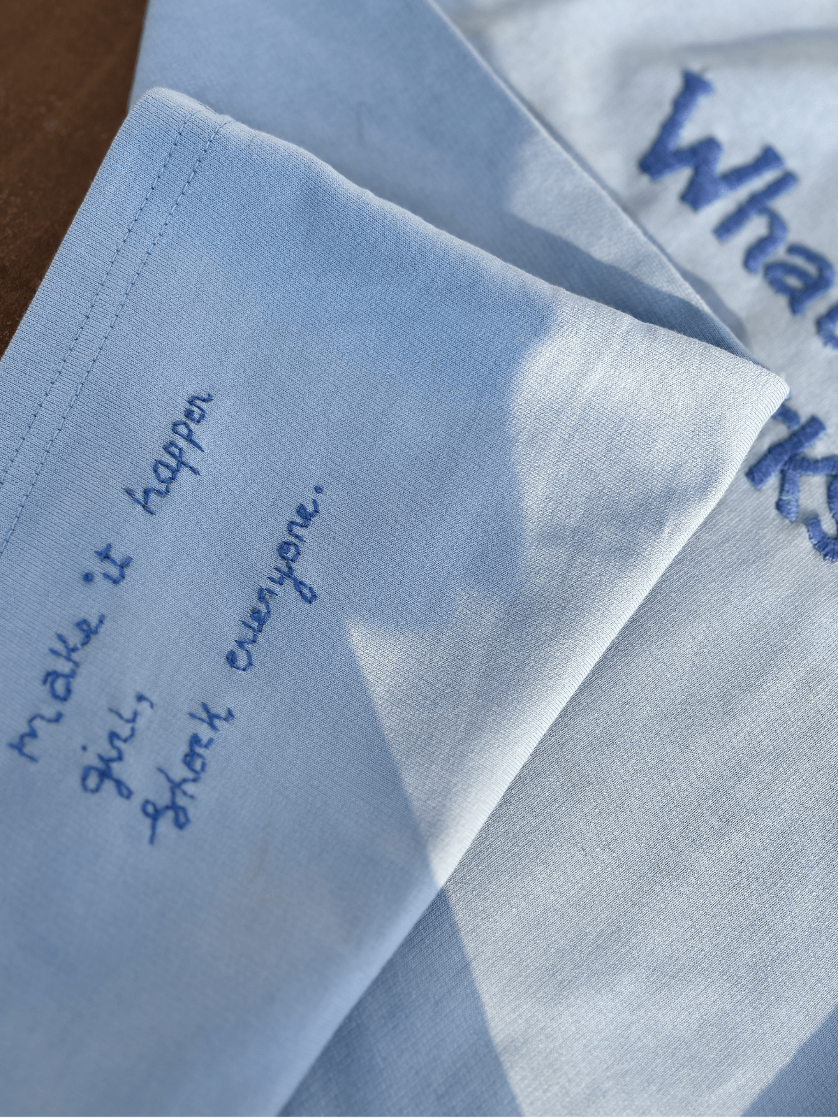 What if it all works out - Embroidered Oversized T-Shirt