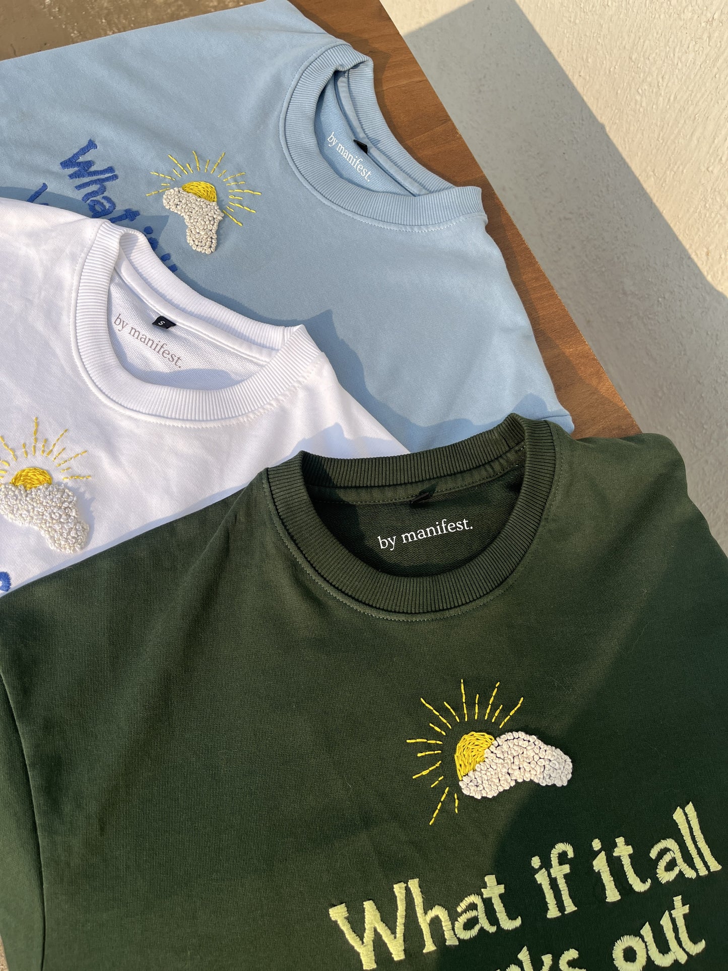 What if it all works out - Embroidered Oversized T-Shirt