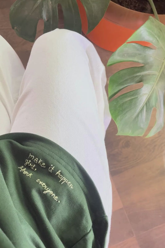 What if it all works out - Embroidered Oversized T-Shirt